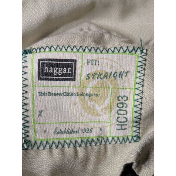 Haggar Renew Chino Straight Fit Pants 40W X 32L Dark Gray Cotton Blend NWT - Picture 3 of 12